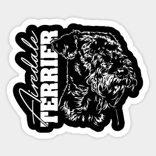 Airedale Terrier dog mom portrait Sticker